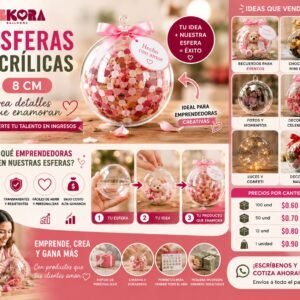 Esfera de Acrílico de 8 Centímetros X 50 Esferas