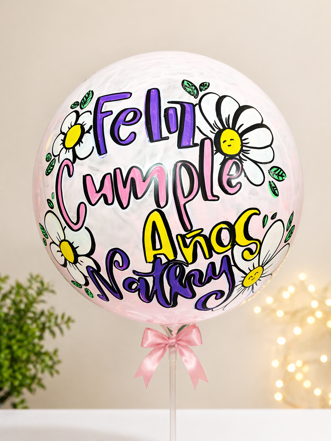 Globo Burbuja Personalizado con Pintura Rosa R20 - Image 3