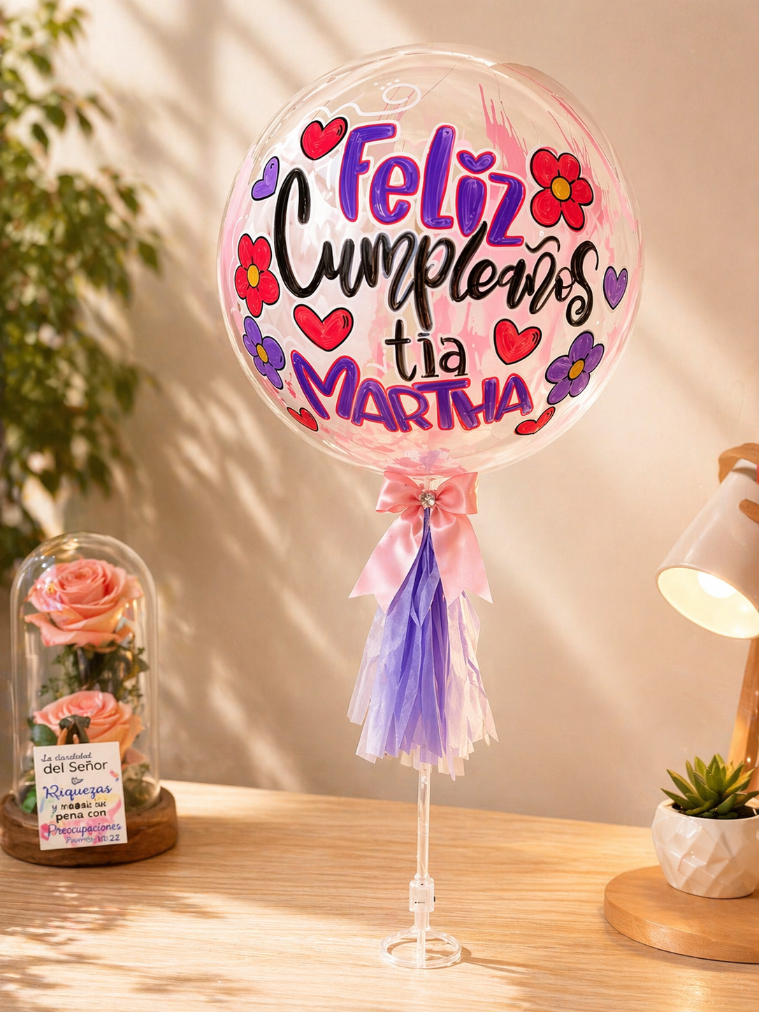 Globo Burbuja Personalizado con Pintura Rosa R20