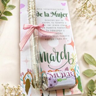 Regalo Corporativo Esfero y Chocolate con Tarjeta