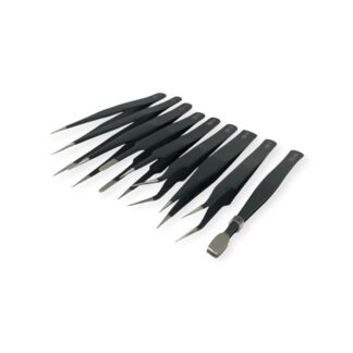 Kit Pinzas Antiestáticas de Precisión 9 Piezas