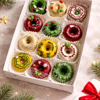 Mini Donas Navideñas Caja X 12 unidades