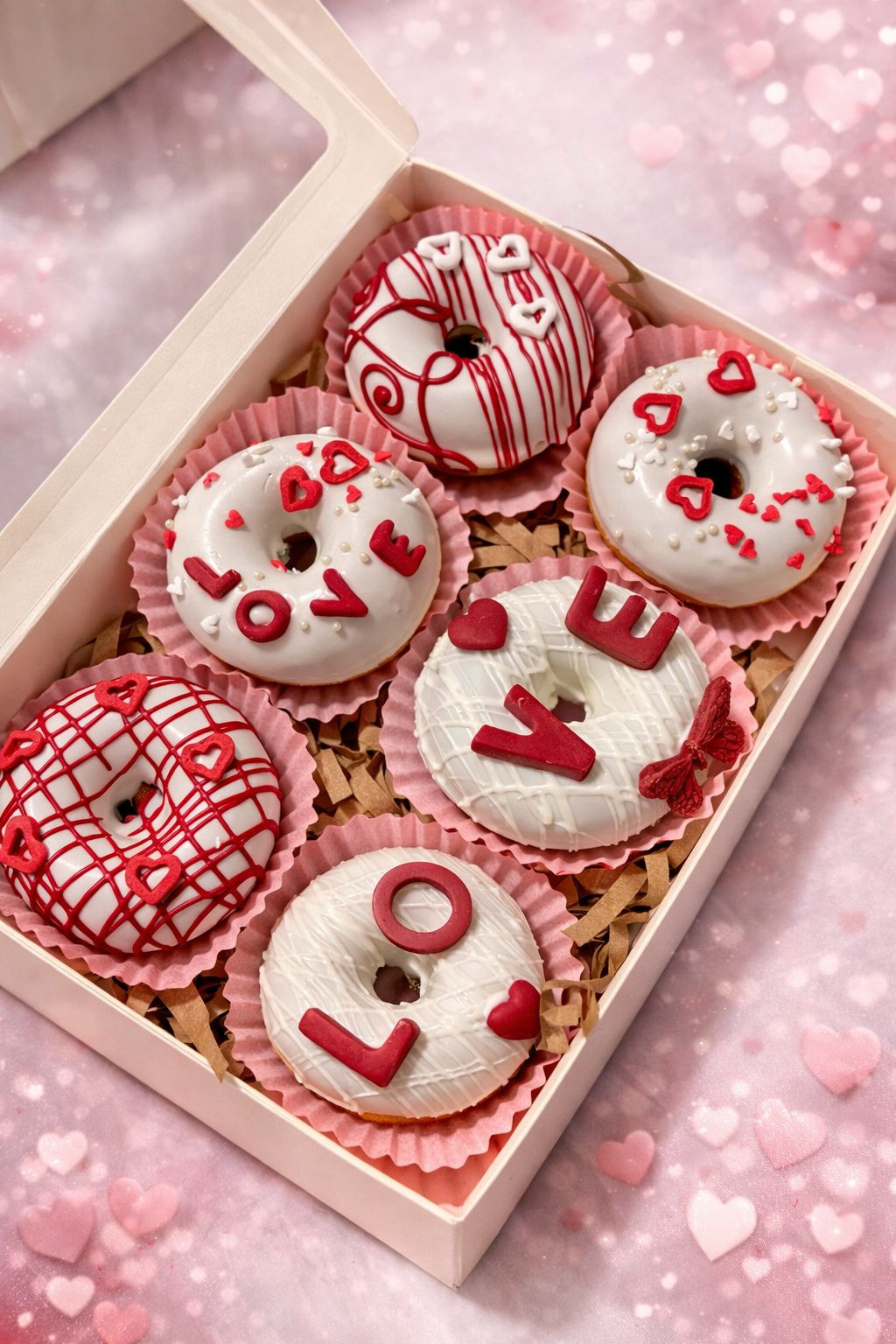 Mini Donas Love Caja x 6