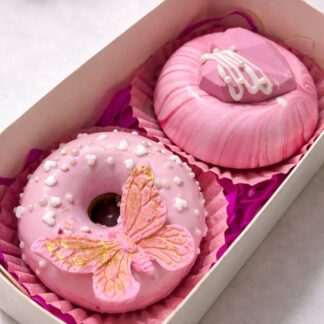 Mini Donas Corporativo Personalizada Caja X 2