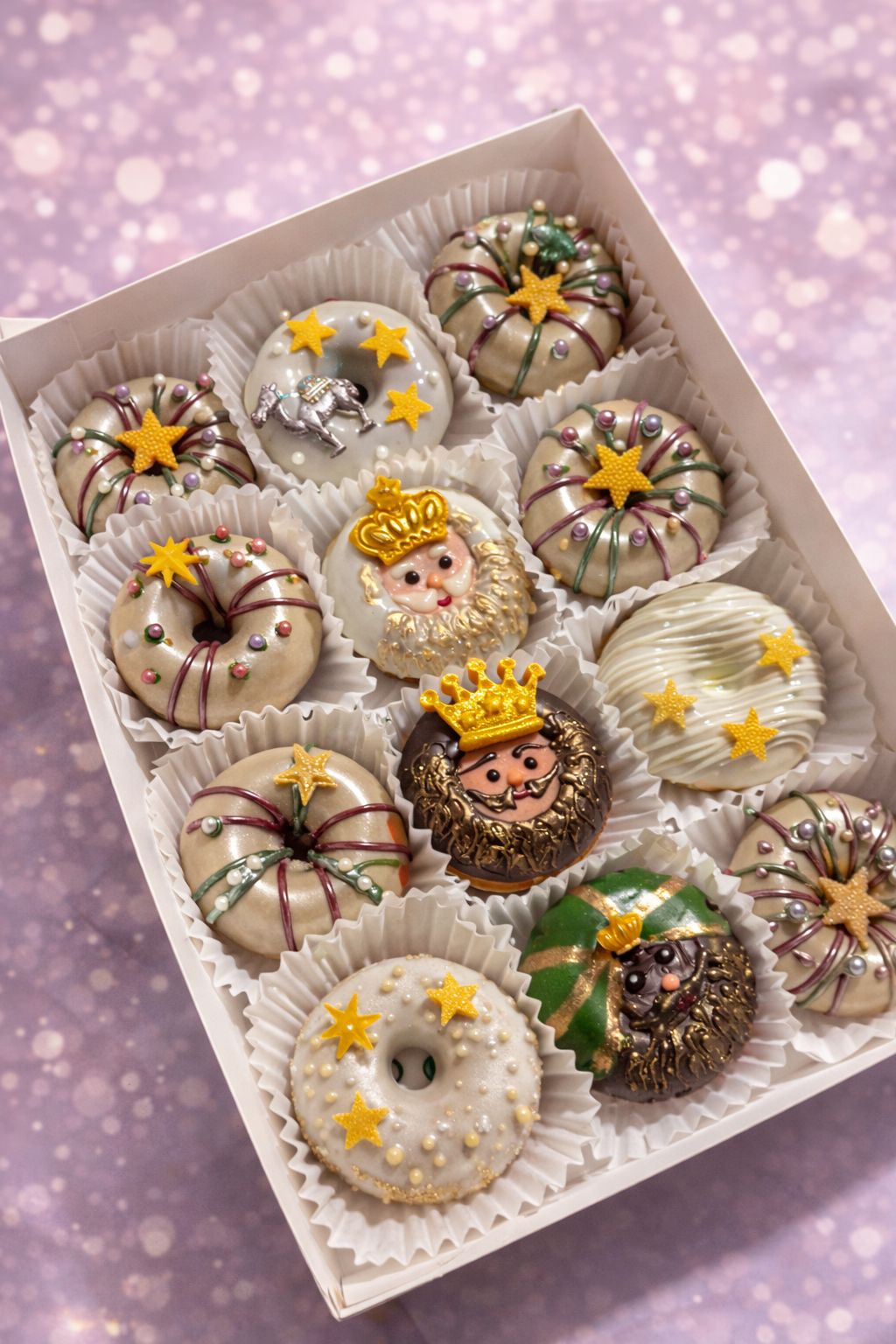 Mini Donas Rosca de Reyes Caja X12